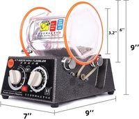 Polisseuse rotative pour bijoux en acier inoxydable, capacité 3 kg, moteur 45 W, mini-polisseuse à bijoux, facile à utiliser, garantie 1 an