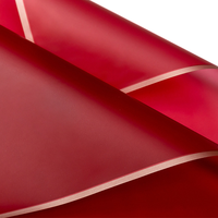 Papiers d'emballage en rouleau imperméables enduits de PE, élégants, à bords dorés, multicolores, pour la décoration florale (vente en gros)