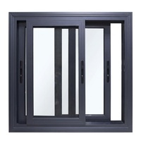 Fenêtre coulissante moderne en alliage d'aluminium à double vitrage isolant insonorisé, prix de gros usine