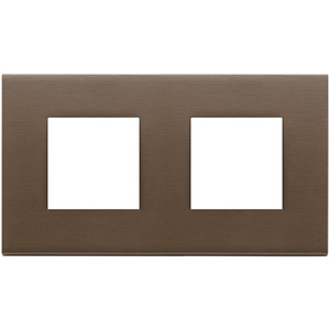 <b>Plate</b> 4M 2+2 Dark Bronze Brushed Wall <b>Switch</b> Cover 16.8x9.7cm - Product Image 1