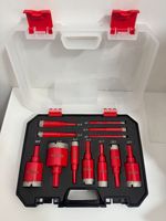 Foret professionnel LARIX pour carrelage, ouvre-trou brasé rouge, coupe de précision, installation durable des carreaux, étui rigide