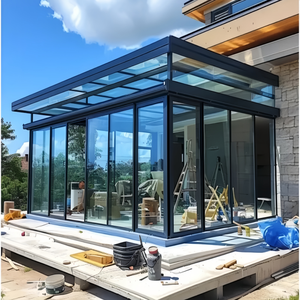 Véranda de luxe de style victorien avec panneaux en aluminium trempé pour <span class=keywords><strong>jardin</strong></span> <span class=keywords><strong>d</strong></span>'<span class=keywords><strong>hiver</strong></span> résidentiel et loisirs autonomes - Product Image 1