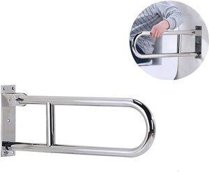 WC-Haltegriff aus Edelstahl 304, U-förmiger Toiletten handlauf, zusammen klappbarer Handicap-Sicherheits riegel für Behinderte - Product Image 5