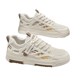 Sneakers Sportive in Pelle alla Moda per Uomo, Scarpe Traspiranti, Calzature Eleganti e Sportive - Product Image 1
