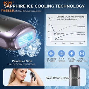Appareil d'épilation au <span class=keywords><strong>laser</strong></span> IPL portable PAKISS, refroidissement saphir, épilation indolore pour la <span class=keywords><strong>peau</strong></span>, le visage, le corps, le bikini - Product Image 2