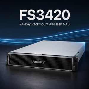 FS3420 NAS tout flash 24 baies en rack, Xeon D 8 cœurs, double 10GbE, ISCSI SAN, stockage SSD d'entreprise - Product Image 1