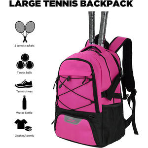Bolsas de Raqueta de Gimnasio Personalizadas de Gran Capacidad, Mochila de Béisbol de PU, Bolsa de Pickleball, Mochilas Deportivas Casuales para Gimnasio - Product Image 2
