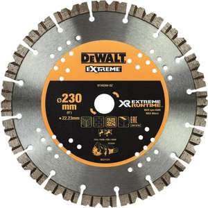 Lame diamantée Dewalt Extreme 230 mm, alésage 22,23 mm, segmentée, multi-usages, qualité industrielle - Product Image 1