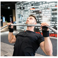 Crochets de musculation robustes avec sangles de soutien en néoprène pour l'entraînement de force, la musculation et les séances de gym