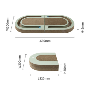 2023 phong cách mới bán buôn mèo đồ chơi mật độ cao bền gấp mèo gãi tấm lót với bóng cho mèo ngủ - Product Image 2