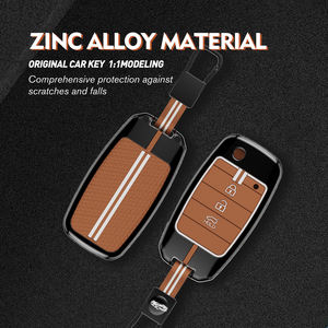 Funda original para llave de coche <span class=keywords><strong>Hyundai</strong></span>/Kia llavero de metal remoto de silicona de aleación de zinc con cubiertas de color de coche accesorios para llaves - Product Image 4