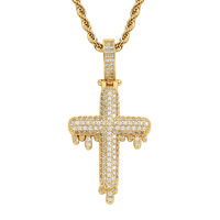 Collier en chaîne de corde plaqué or BESDZ0339 avec pendentif en forme de croix en laiton, collier en cuivre unisexe, cadeau de fiançailles, anniversaire, mariage, tendance
