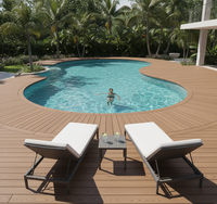 High Quality WPC Decking Hard Wearing Co-extruded Swimming Pool Wood Composite Panels Waterproof Patio WPC Outdoor Decking