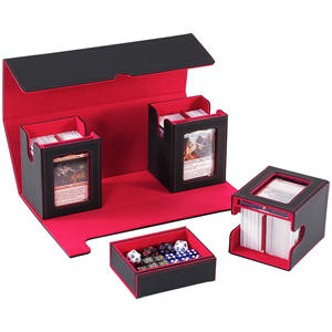 Fabrik preis 4-in-1 abnehmbare Karten hülle mit Würfels chale kann mehr als <span class=keywords><strong>300</strong></span> doppelseitige Karten magnetisch für MTG halten - Product Image 4