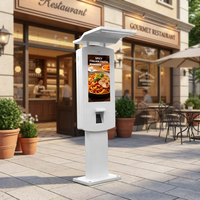 Kiosco de Autoservicio para Exteriores Personalizado con Pantalla Táctil IP65 Resistente al Agua y de Alto Brillo, Máquina de Pedidos Digital para Restaurantes y Servicios de Comida para Llevar