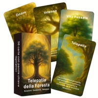 Vente en gros de cartes Oracle Forêt Italienne, jeu de 56 cartes, emballage plat 7x12cm, 300GSM, respectueux de l'environnement, coins arrondis, guidance spirituelle