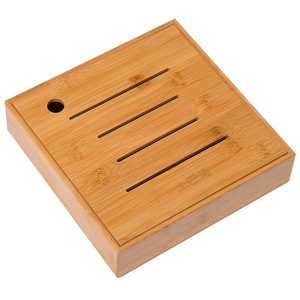 Caja de almacenamiento de bambú rectangular hecha a mano con tapa para pasteles de luna y regalos. - Product Image 3
