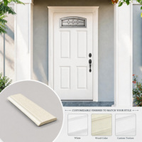Puertas interiores para casas con marcos de madera con acabado en veta de madera, puertas interiores de arpillera SDL de 2 pulgadas con marco para casas