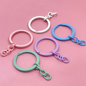 Accessoires de bijoux DIY Taodao, anneaux plats colorés peints par pulvérisation, porte-clés à quatre maillons, bonbons - Product Image 3