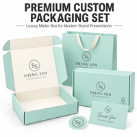 Maßgefertigtes Wellpappe-Verpackungsset mit Logo Hochwertige Versandkartons in Cyanfarbe für Kleidungsverpackungen