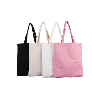 Bolsa de compras de algodón liso reciclable orgánico de 12oz personalizada, bolsa de lona con logotipo impreso personalizado - Product Image 4