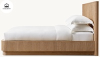 Cadre de lit queen style pin meubles de maison minimalisme antique cadre de lit durable en MDF lit king base queen en bois de frêne