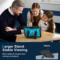 Étui robuste résistant aux chutes pour Apple iPad 10.2 9e 8e 7e génération, coque en silicone PC avec grand support, protection antichoc robuste