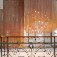 Rideau en chaîne décorative en aluminium, draperie en maille métallique pour salon, chambre, porte, fenêtre, séparateur de pièce, décoration intérieure