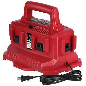 Cargador de Batería Rápido de 6 Puertos y 18 V, Reemplazo para Milwaukee 48-59-1806, Compatible con M18 14.4V-18V, Carga Simultánea de 6 Baterías - Product Image 1