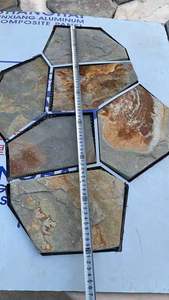 Không thường xuyên ngoài trời sàn lồng vào nhau tự nhiên gỉ <span class=keywords><strong>Slate</strong></span> hiệu ứng đá Patio sàn gạch không trượt - Product Image 4