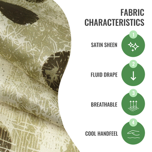 Promotion Tissu imprimé en rayonne, viscose, lin et satin, type satiné, pour vêtements - Product Image 3