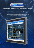 VINCANWO Panel Industrial IPRO Android Mini PC N2840 Pantalla táctil Computadora todo en uno sin ventilador montada en la pared con sistema de refrigeración