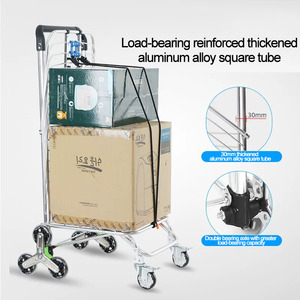 Carro de compras plegable con ruedas, carrito de comestibles giratorio de 360 grados, carrito trepador para comestibles, equipaje, lavandería - Product Image 3