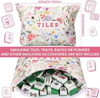 Sac en toile multifonctionnel portable à imprimé floral pour le mahjong américain, livraison rapide, en stock, pour transporter les tuiles et les supports