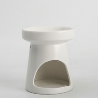 Brûleur d'encens en céramique minimaliste noir mat et blanc, diffuseur d'huiles essentielles de luxe pour la maison, parfum d'ambiance pour la méditation et la décoration zen