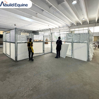 Enclos portable pour chevaux ABILD incroyablement robuste, panneaux en acier/aluminium, construction galvanisée à chaud, surface enduite de poudre, stable