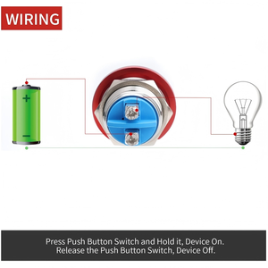 16MM Red Mushroom Head Push Button <b>Switch</b> Momentary IP65 Waterproof <b>12V</b> 24V 36V DC 110V 250V AC 5A SPST Made of Metal - Product Image 5