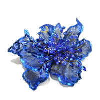 Patch 3D en fil métallique, fleur à sequins, strass à coudre, applique en strass, embellissement pour robe de mariée, accessoires vestimentaires