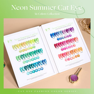 Venta al por mayor HY 15ml Esmalte de Uñas en <span class=keywords><strong>Gel</strong></span> Ojo de Gato Neón de Verano Colección 36 Colores Sin HEMA UV LED Magnético Removible - Product Image 2