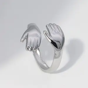 Yw Hoge Kwaliteit Ringen Palm Modellering Open Titanium Stalen Ring Gouden Ring Voor Vrouwen