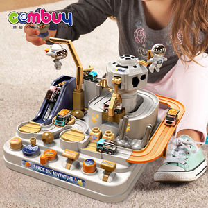 Jeu d'éclairage électrique et de parking en plastique amélioré par le son Friction <span class=keywords><strong>Rail</strong></span> Sliding Car Adventure Track Toy - Product Image 5