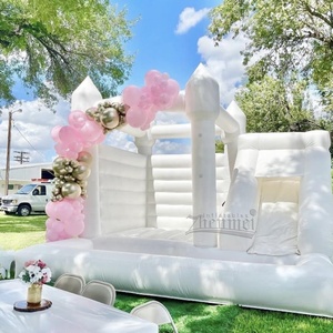 <span class=keywords><strong>Château</strong></span> <span class=keywords><strong>gonflable</strong></span> Zhenmei blanc avec toboggan pour enfants, idéal pour les fêtes de mariage en extérieur - Product Image 3
