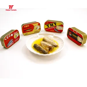 Good Taste Canned Sardine in Vegetable Oil Tinned Fresh Fish with Customized Brands