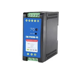 DIN 레일이있는 60W/48V 산업용 하이브리드 인버터 POE 스위치 전원 공급 장치 어댑터 충전기 변환기