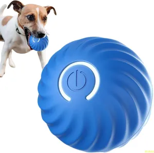 Balle intelligente interactive pour animaux de compagnie, rechargeable par USB, à détection de mouvement, à LED, en caoutchouc et plastique, avec son, pour chiens - Product Image 1