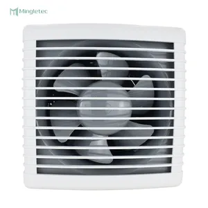 Bathroom Kitchen use High quality Plastic 6 inch Square Wall Window Ventilation Exhaust with auto shutter