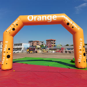 Arco inflable publicitario de color naranja para exteriores, arco de promoción inflable, publicidad hinchable - Product Image 1
