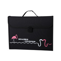 Sac à main accordéon simple en PP multicouche imprimé UV, style flamant rose sur mesure pour étudiants et sacs de documents de bureau