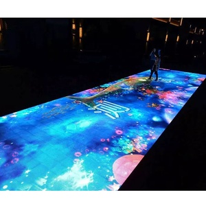 พื้นเต้นรำแบบอินเทอร์แอคทีฟ HD หน้าจอ LED P4.81 พร้อมภาพคมชัดสว่างมาก กันน้ำ จอแสดงผลดิจิทัลหลากหลายรูปแบบ - Product Image 2