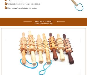 Travel Craft Masajeador de pies de madera Rueda de masaje de nueve ruedas para aplicación corporal - Product Image 6